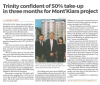 TRINITY CONFIDENT OF 50% TAKE-UP IN THREE MONTHS FOR MONT'KIARA PROJECT